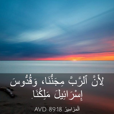 Picture 03 - اَلْمَزَامِيرُ 89:18 AVD - لِأَنَّ ٱلرَّبَّ - Bible Verse Picture