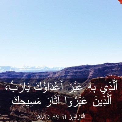 Picture 03 - اَلْمَزَامِيرُ 89:51 AVD - ٱلَّذِي بِهِ عَيَّرَ - Bible Verse Picture