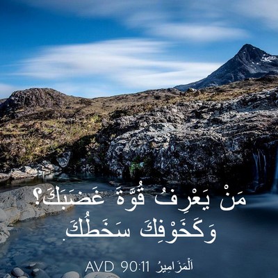 Picture 03 - اَلْمَزَامِيرُ 90:11 AVD - مَنْ يَعْرِفُ قُوَّةَ - Bible Verse Picture