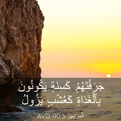 Picture 03 - اَلْمَزَامِيرُ 90:5 AVD - جَرَفْتَهُمْ. كَسِنَةٍ - Bible Verse Picture