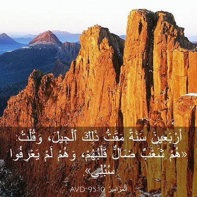 Picture 03 - اَلْمَزَامِيرُ 95:10 AVD - أَرْبَعِينَ سَنَةً - Bible Verse Picture