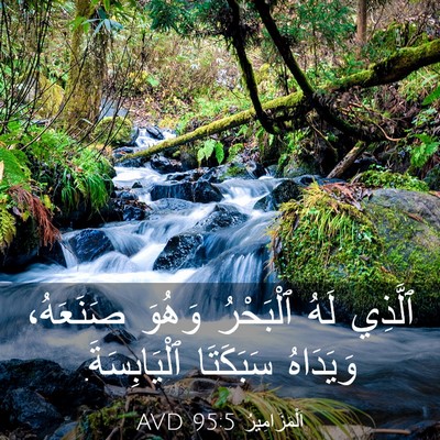 Picture 03 - اَلْمَزَامِيرُ 95:5 AVD - ٱلَّذِي لَهُ ٱلْبَحْرُ - Bible Verse Picture