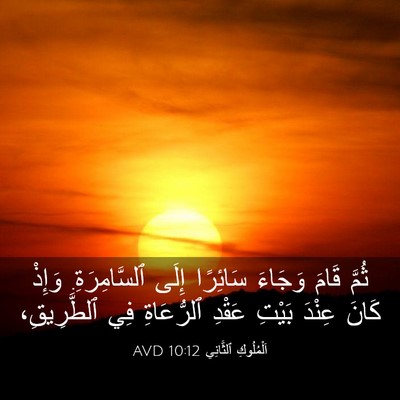 Picture 03 - اَلْمُلُوكِ ٱلثَّانِي 10:12 AVD - ثُمَّ قَامَ وَجَاءَ - Bible Verse Picture