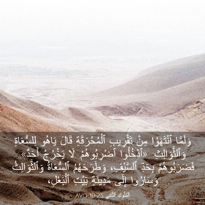 Picture 03 - اَلْمُلُوكِ ٱلثَّانِي 10:25 AVD - وَلَمَّا ٱنْتَهَوْا مِنْ - Bible Verse Picture