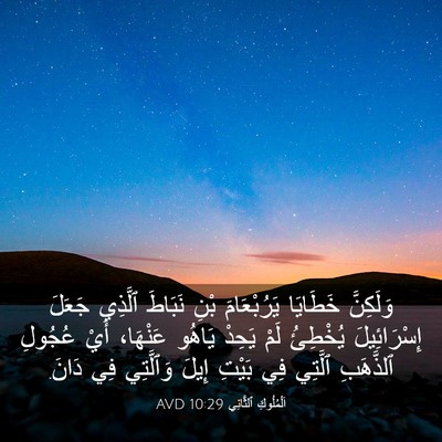 Picture 03 - اَلْمُلُوكِ ٱلثَّانِي 10:29 AVD - وَلَكِنَّ خَطَايَا - Bible Verse Picture