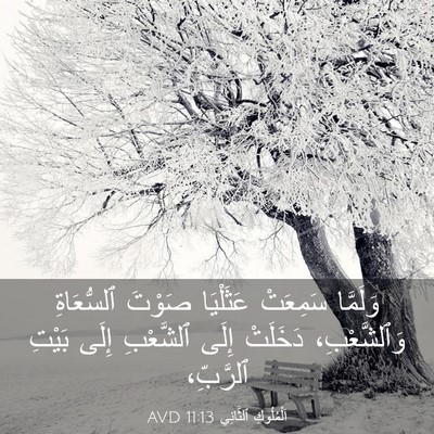 Picture 03 - اَلْمُلُوكِ ٱلثَّانِي 11:13 AVD - وَلَمَّا سَمِعَتْ - Bible Verse Picture