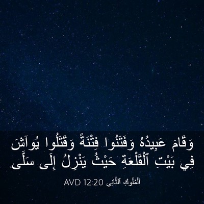 Picture 03 - اَلْمُلُوكِ ٱلثَّانِي 12:20 AVD - وَقَامَ عَبِيدُهُ - Bible Verse Picture