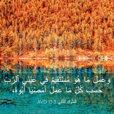 Picture 03 - اَلْمُلُوكِ ٱلثَّانِي 15:3 AVD - وَعَمِلَ مَا هُوَ - Bible Verse Picture