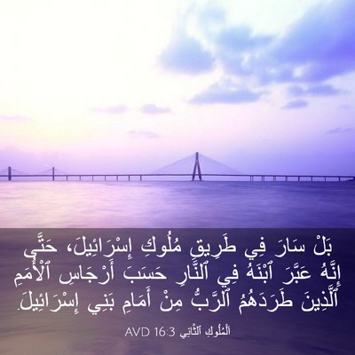Picture 03 - اَلْمُلُوكِ ٱلثَّانِي 16:3 AVD - بَلْ سَارَ فِي طَرِيقِ - Bible Verse Picture