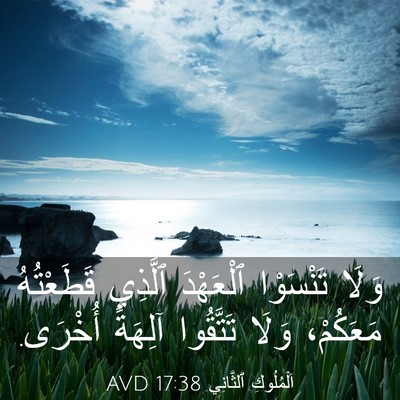 Picture 03 - اَلْمُلُوكِ ٱلثَّانِي 17:38 AVD - وَلَا تَنْسَوْا ٱلْعَهْدَ - Bible Verse Picture