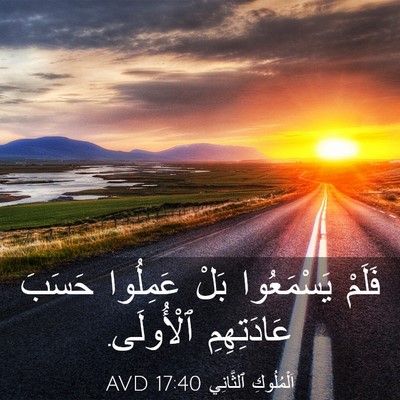 Picture 03 - اَلْمُلُوكِ ٱلثَّانِي 17:40 AVD - فَلَمْ يَسْمَعُوا بَلْ - Bible Verse Picture