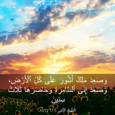 Picture 03 - اَلْمُلُوكِ ٱلثَّانِي 17:5 AVD - وَصَعِدَ مَلِكُ أَشُّورَ - Bible Verse Picture
