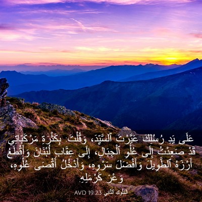 Picture 03 - اَلْمُلُوكِ ٱلثَّانِي 19:23 AVD - عَلَى يَدِ رُسُلِكَ - Bible Verse Picture
