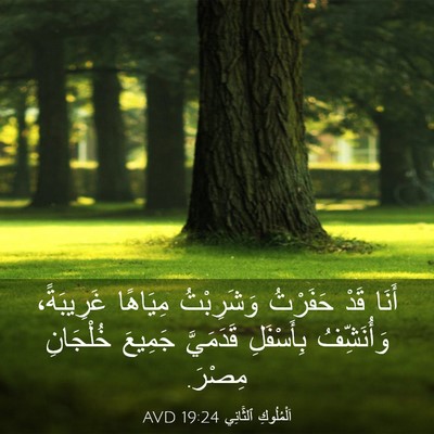 Picture 03 - اَلْمُلُوكِ ٱلثَّانِي 19:24 AVD - أَنَا قَدْ حَفَرْتُ - Bible Verse Picture