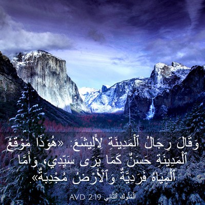 Picture 03 - اَلْمُلُوكِ ٱلثَّانِي 2:19 AVD - وَقَالَ رِجَالُ - Bible Verse Picture