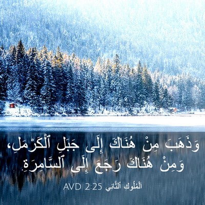 Picture 03 - اَلْمُلُوكِ ٱلثَّانِي 2:25 AVD - وَذَهَبَ مِنْ هُنَاكَ - Bible Verse Picture