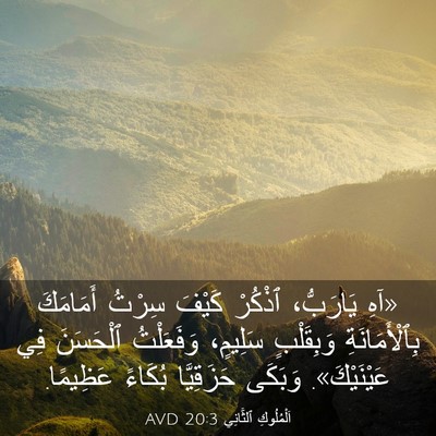 Picture 03 - اَلْمُلُوكِ ٱلثَّانِي 20:3 AVD - «آهِ يَارَبُّ، ٱذْكُرْ - Bible Verse Picture