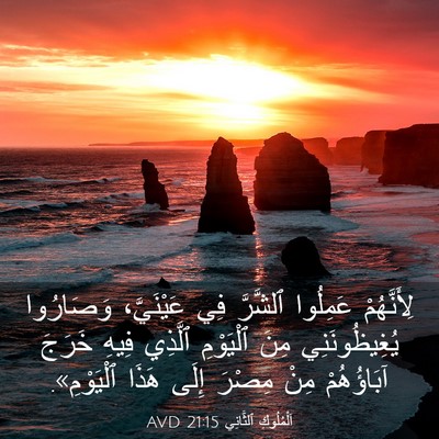 Picture 03 - اَلْمُلُوكِ ٱلثَّانِي 21:15 AVD - لِأَنَّهُمْ عَمِلُوا - Bible Verse Picture