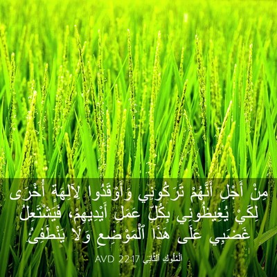 Picture 03 - اَلْمُلُوكِ ٱلثَّانِي 22:17 AVD - مِنْ أَجْلِ أَنَّهُمْ - Bible Verse Picture