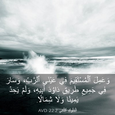Picture 03 - اَلْمُلُوكِ ٱلثَّانِي 22:2 AVD - وَعَمِلَ ٱلْمُسْتَقِيمَ - Bible Verse Picture