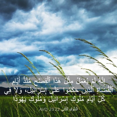 Picture 03 - اَلْمُلُوكِ ٱلثَّانِي 23:22 AVD - إِنَّهُ لَمْ يُعْمَلْ - Bible Verse Picture