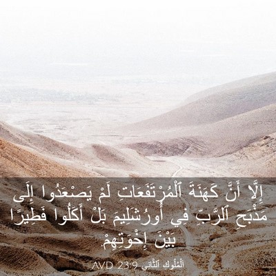 Picture 03 - اَلْمُلُوكِ ٱلثَّانِي 23:9 AVD - إِلَّا أَنَّ كَهَنَةَ - Bible Verse Picture