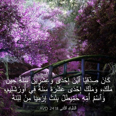 Picture 03 - اَلْمُلُوكِ ٱلثَّانِي 24:18 AVD - كَانَ صِدْقِيَّا ٱبْنَ - Bible Verse Picture