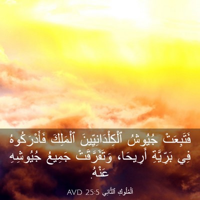 Picture 03 - اَلْمُلُوكِ ٱلثَّانِي 25:5 AVD - فَتَبِعَتْ جُيُوشُ - Bible Verse Picture