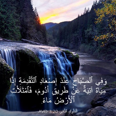 Picture 03 - اَلْمُلُوكِ ٱلثَّانِي 3:20 AVD - وَفِي ٱلصَّبَاحِ عِنْدَ - Bible Verse Picture