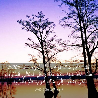 Picture 03 - اَلْمُلُوكِ ٱلثَّانِي 3:26 AVD - فَلَمَّا رَأَى مَلِكُ - Bible Verse Picture