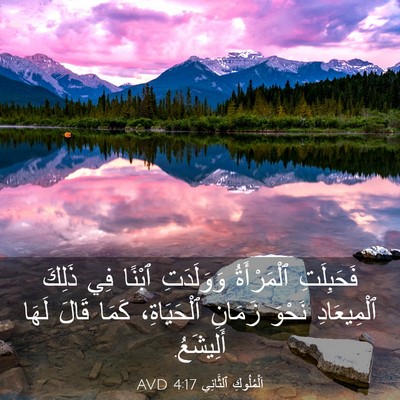 Picture 03 - اَلْمُلُوكِ ٱلثَّانِي 4:17 AVD - فَحَبِلَتِ ٱلْمَرْأَةُ - Bible Verse Picture