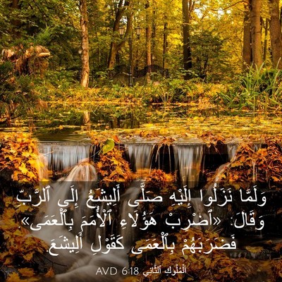Picture 03 - اَلْمُلُوكِ ٱلثَّانِي 6:18 AVD - وَلَمَّا نَزَلُوا - Bible Verse Picture