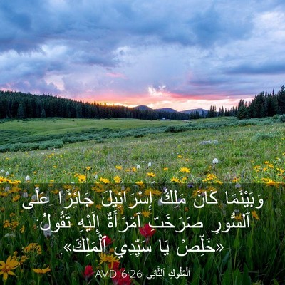 Picture 03 - اَلْمُلُوكِ ٱلثَّانِي 6:26 AVD - وَبَيْنَمَا كَانَ مَلِكُ - Bible Verse Picture