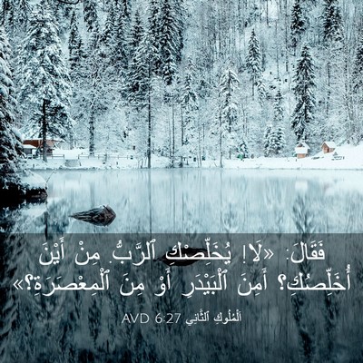 Picture 03 - اَلْمُلُوكِ ٱلثَّانِي 6:27 AVD - فَقَالَ: «لَا! يُخَلِّصْكِ - Bible Verse Picture
