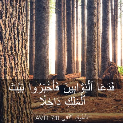 Picture 03 - اَلْمُلُوكِ ٱلثَّانِي 7:11 AVD - فَدَعَا ٱلْبَوَّابِينَ - Bible Verse Picture