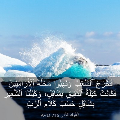 Picture 03 - اَلْمُلُوكِ ٱلثَّانِي 7:16 AVD - فَخَرَجَ ٱلشَّعْبُ - Bible Verse Picture