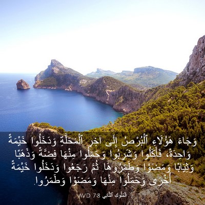 Picture 03 - اَلْمُلُوكِ ٱلثَّانِي 7:8 AVD - وَجَاءَ هَؤُلَاءِ - Bible Verse Picture