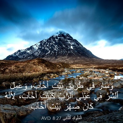 Picture 03 - اَلْمُلُوكِ ٱلثَّانِي 8:27 AVD - وَسَارَ فِي طَرِيقِ بَيْتِ - Bible Verse Picture
