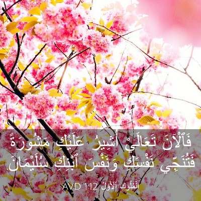 Picture 03 - اَلْمُلُوكِ ٱلْأَوَّلُ 1:12 AVD - فَٱلْآنَ تَعَالَيْ - Bible Verse Picture