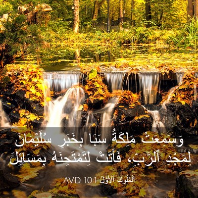 Picture 03 - اَلْمُلُوكِ ٱلْأَوَّلُ 10:1 AVD - وَسَمِعَتْ مَلِكَةُ سَبَا - Bible Verse Picture