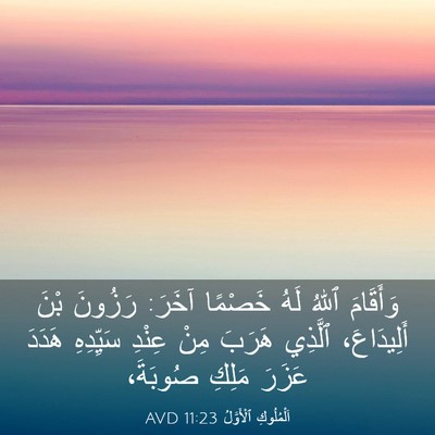 Picture 03 - اَلْمُلُوكِ ٱلْأَوَّلُ 11:23 AVD - وَأَقَامَ ٱللهُ لَهُ - Bible Verse Picture