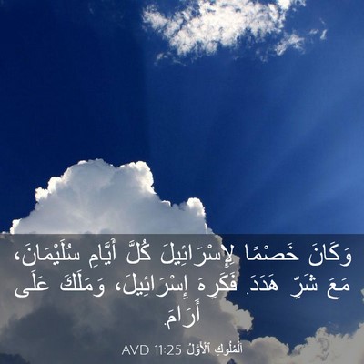 Picture 03 - اَلْمُلُوكِ ٱلْأَوَّلُ 11:25 AVD - وَكَانَ خَصْمًا - Bible Verse Picture