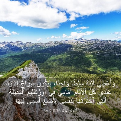 Picture 03 - اَلْمُلُوكِ ٱلْأَوَّلُ 11:36 AVD - وَأُعْطِي ٱبْنَهُ سِبْطًا - Bible Verse Picture