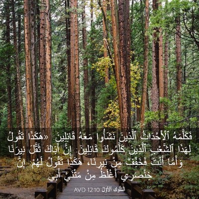 Picture 03 - اَلْمُلُوكِ ٱلْأَوَّلُ 12:10 AVD - فَكَلَّمَهُ ٱلْأَحْدَاثُ - Bible Verse Picture