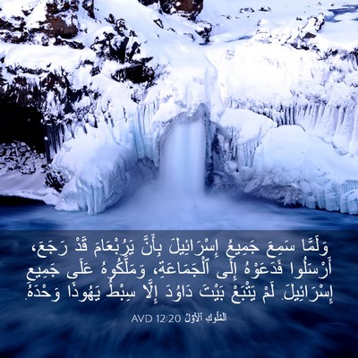 Picture 03 - اَلْمُلُوكِ ٱلْأَوَّلُ 12:20 AVD - وَلَمَّا سَمِعَ جَمِيعُ - Bible Verse Picture