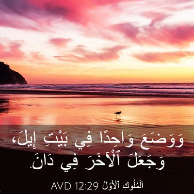 Picture 03 - اَلْمُلُوكِ ٱلْأَوَّلُ 12:29 AVD - وَوَضَعَ وَاحِدًا فِي - Bible Verse Picture