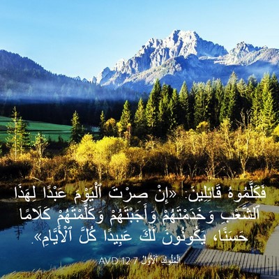 Picture 03 - اَلْمُلُوكِ ٱلْأَوَّلُ 12:7 AVD - فَكَلَّمُوهُ قَائِلِينَ: - Bible Verse Picture