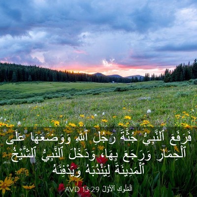 Picture 03 - اَلْمُلُوكِ ٱلْأَوَّلُ 13:29 AVD - فَرَفَعَ ٱلنَّبِيُّ - Bible Verse Picture