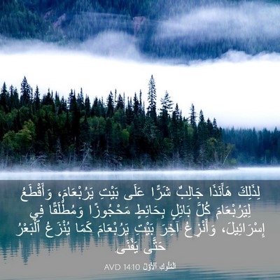 Picture 03 - اَلْمُلُوكِ ٱلْأَوَّلُ 14:10 AVD - لِذَلِكَ هَأَنَذَا - Bible Verse Picture
