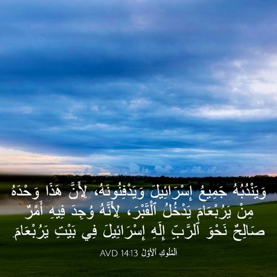 Picture 03 - اَلْمُلُوكِ ٱلْأَوَّلُ 14:13 AVD - وَيَنْدُبُهُ جَمِيعُ - Bible Verse Picture
